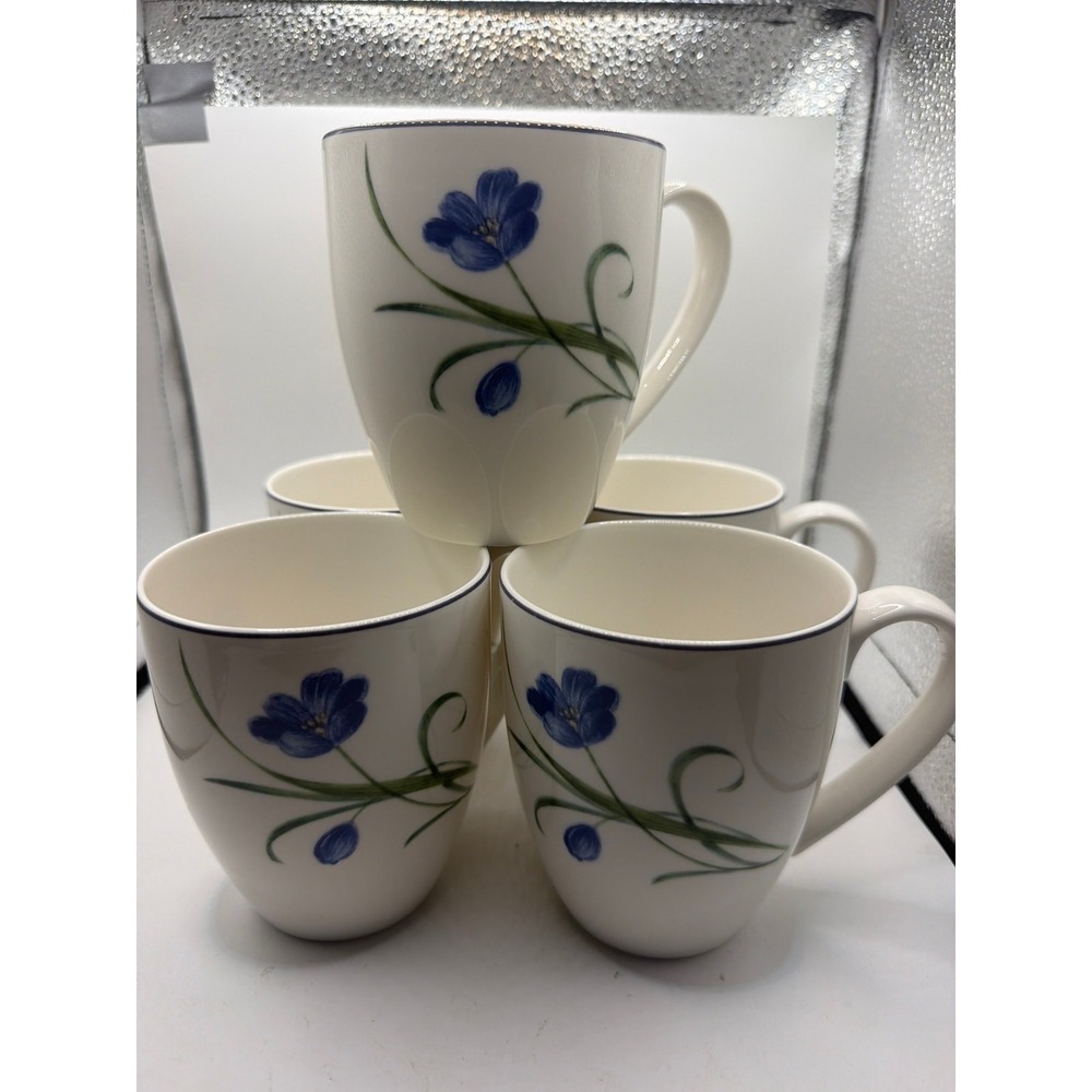 5 Mikasa Garden Poetry 4 Inch Mug Replacement Mint Condition Y4005 Retired